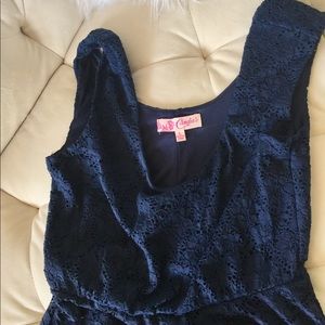 Candie's Dresses - Candie's Navy Lace Top Dress Candie's Dresses - Candie's Navy Lace Top Dress